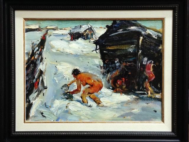 Копия картины Николая Фешина "В бане" масло холст