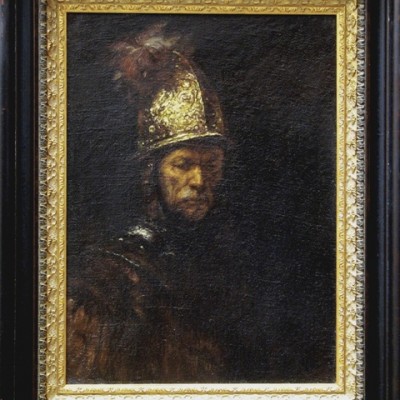 Копия картины Рембрандт "Мужчина в золотом шлеме" фото