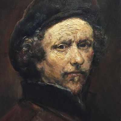 Копия картины автопортрета Рембрандта фото