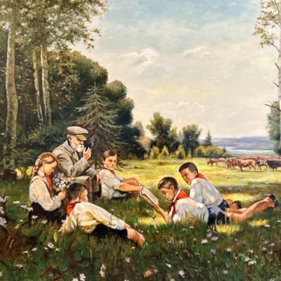 Копия картины "Советские ребята" Беляев Николай фото