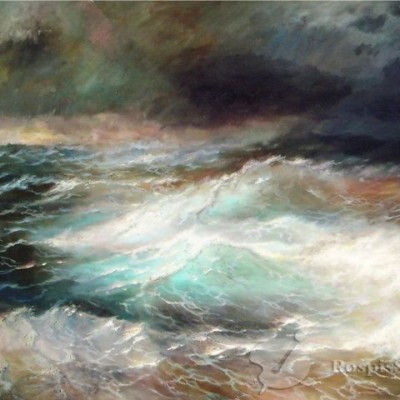 Копия картины Айвазовского "Среди волн" фото