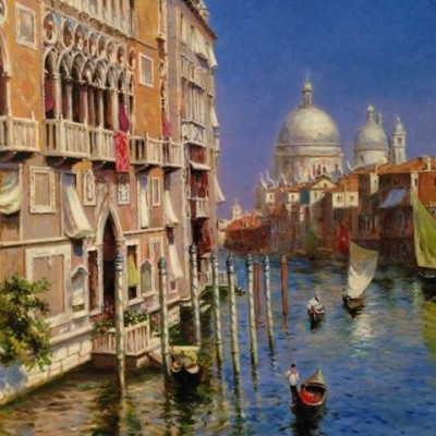 Копия картины Рубенс Санторо "Большой канал, Венеция" фото