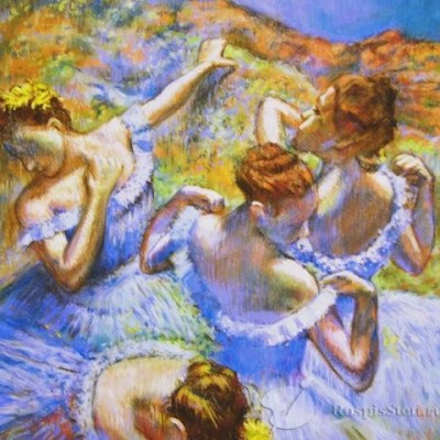 Копия картины Эдгар Дега "Голубые танцовщицы" фото